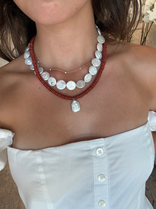 Longhorns Pearl Necklace