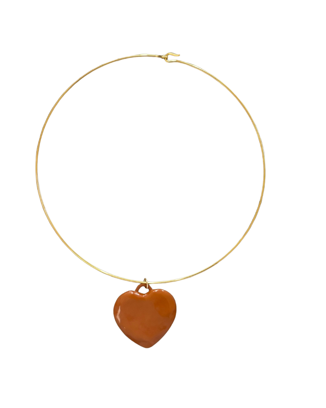 Burnt Orange Heart necklace