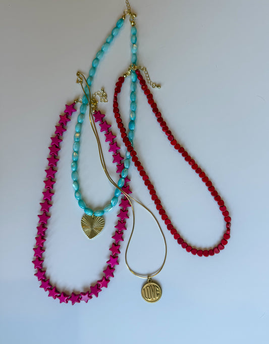 Blue heart necklace