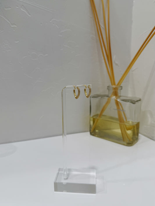 Gold huggie earrings