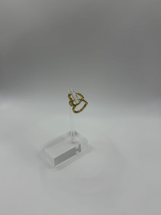 Heart huggie earrings
