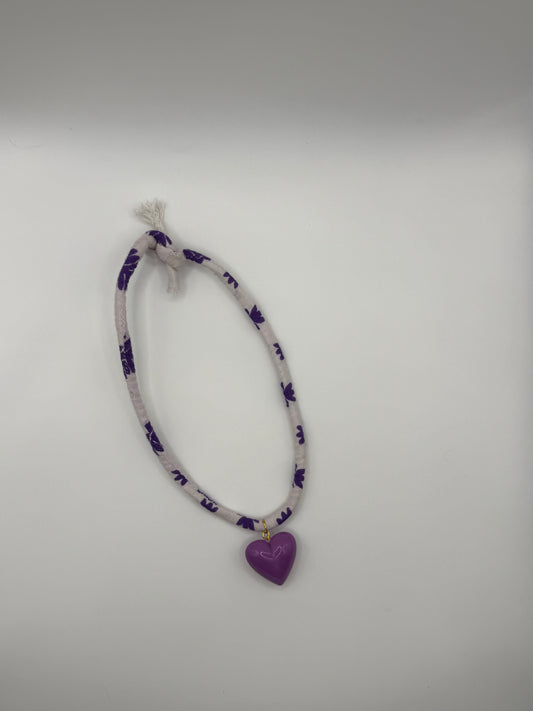 Purple rope necklace