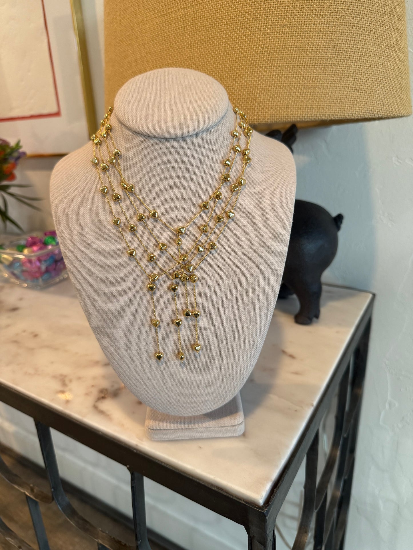Heart drop necklace