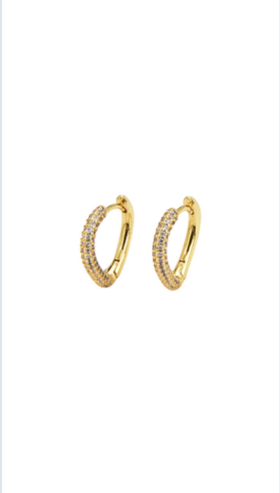 Gold huggie earrings