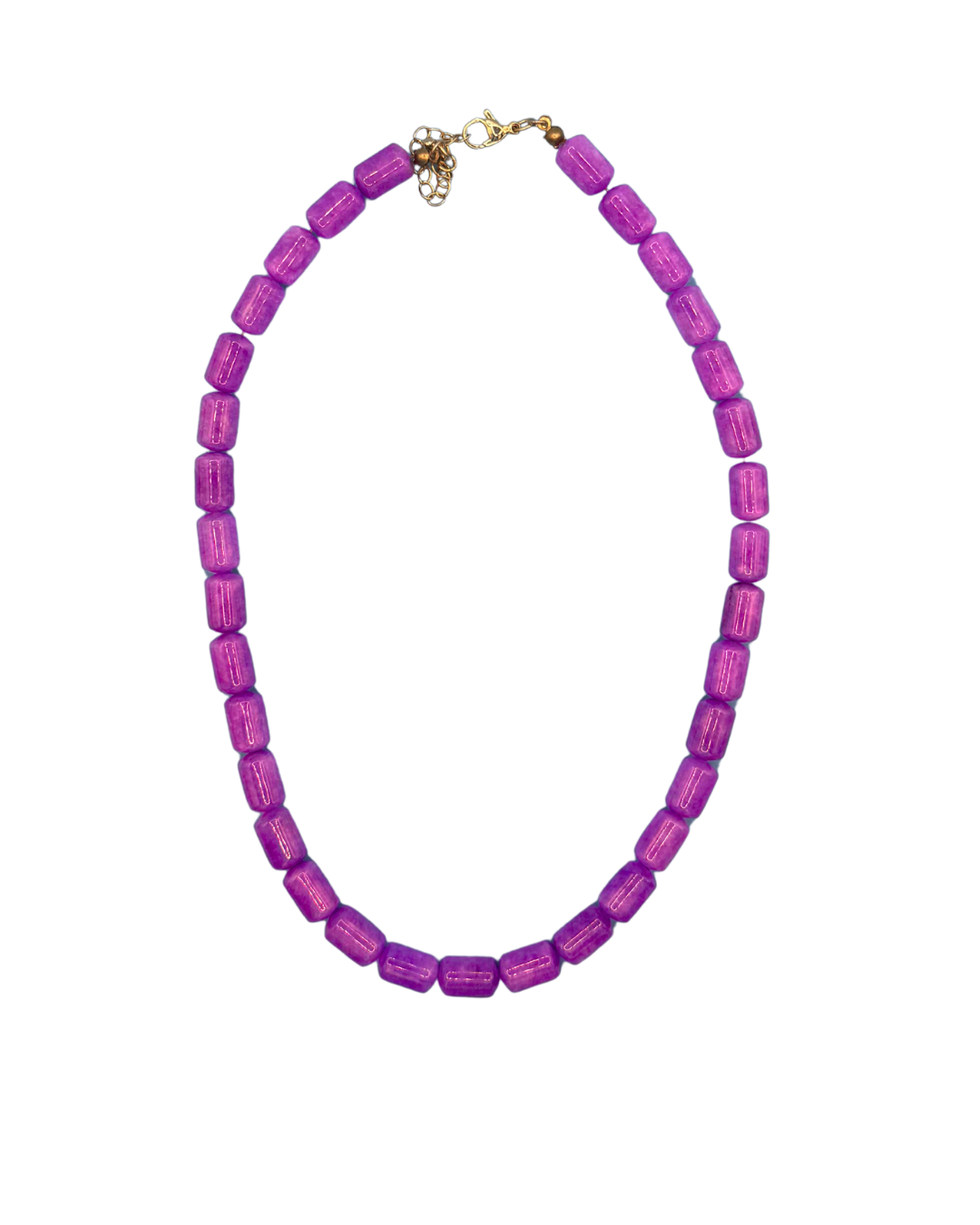 Purple cylinder necklace
