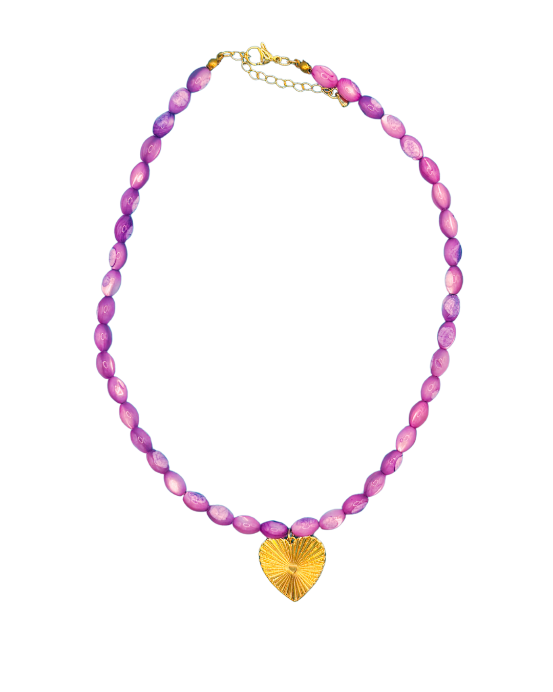 Purple heart necklace