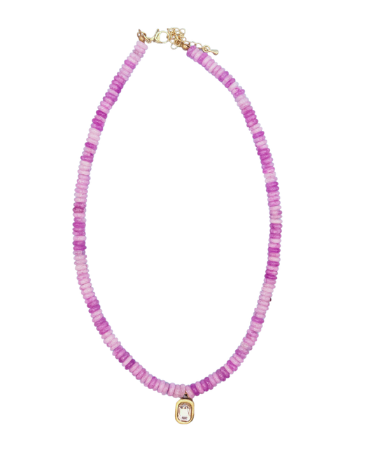 Purple diamond necklace