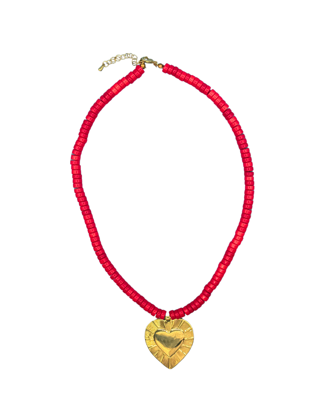 Big red heart necklace