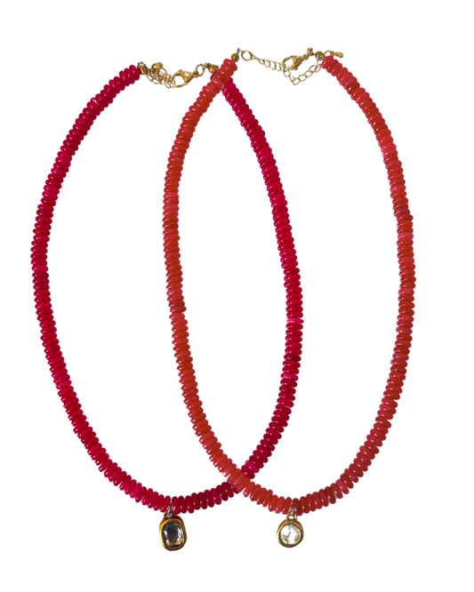 Red diamond necklace