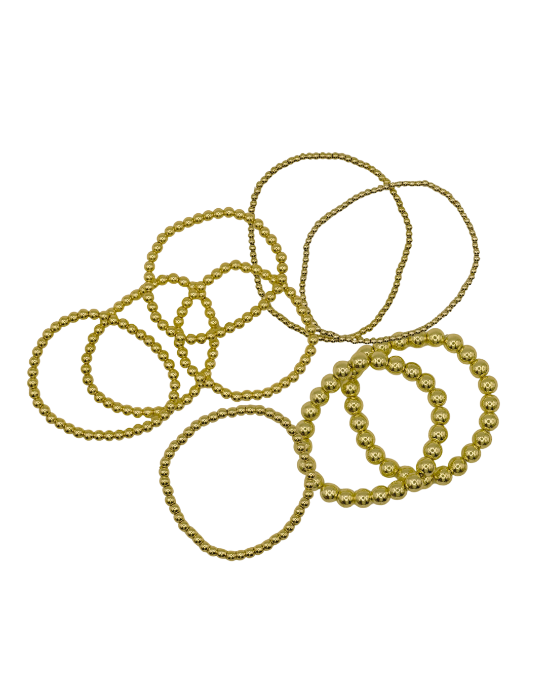 Gold beaded bracelets