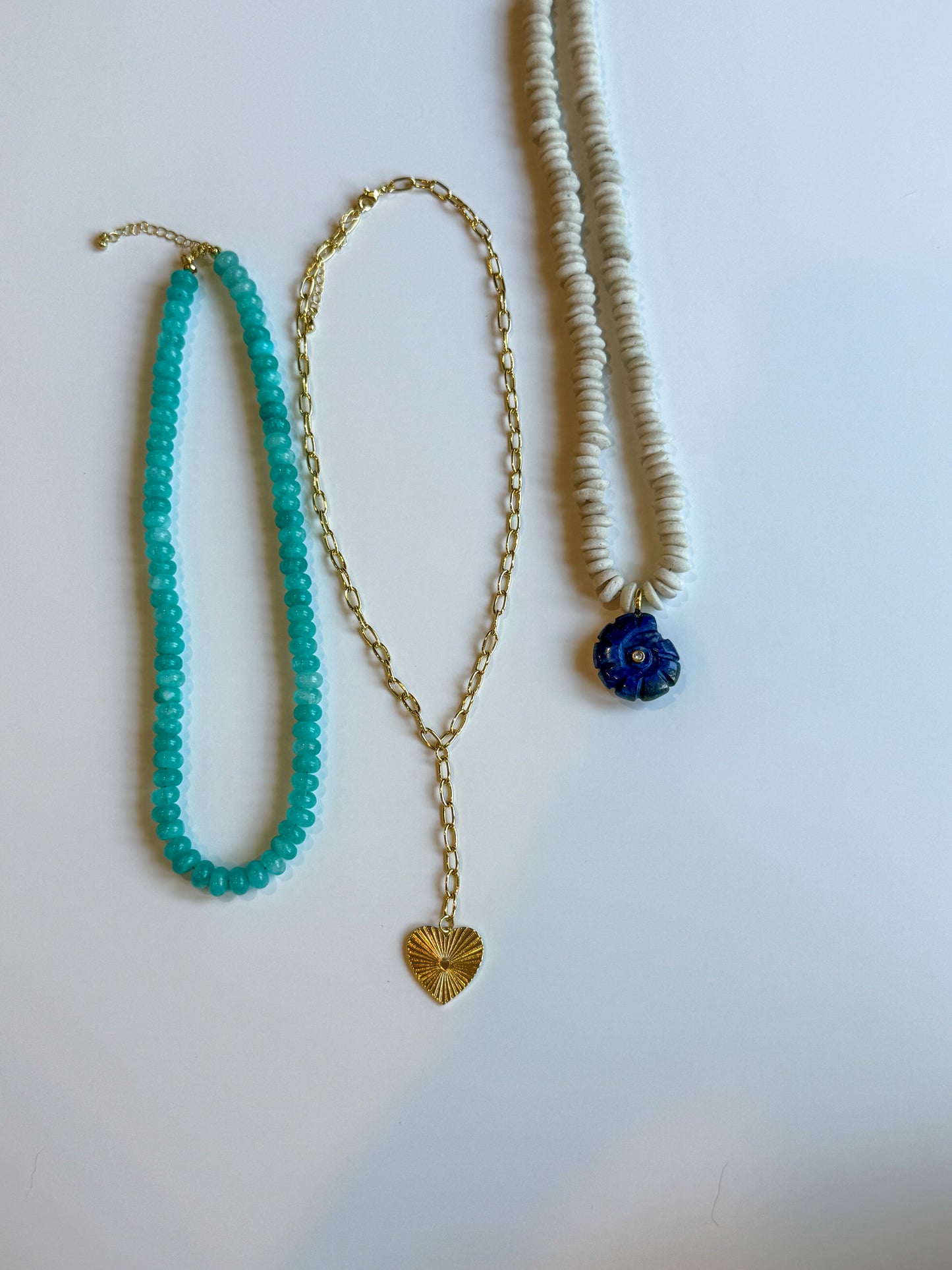 Gold heart drop Necklace