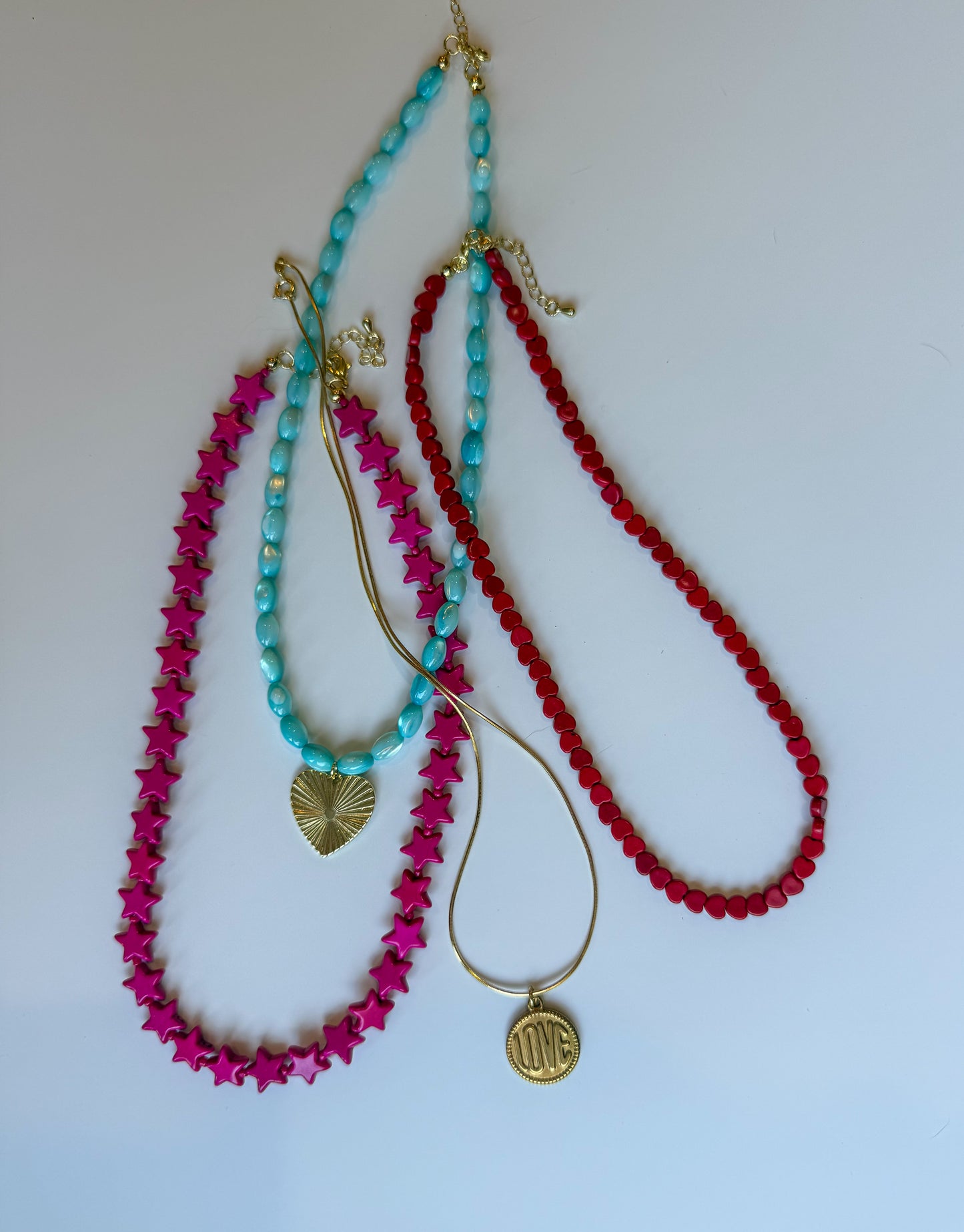 Blue heart necklace