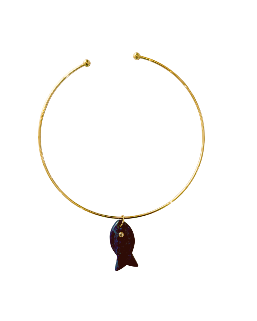 Deep Blue Fish Necklace