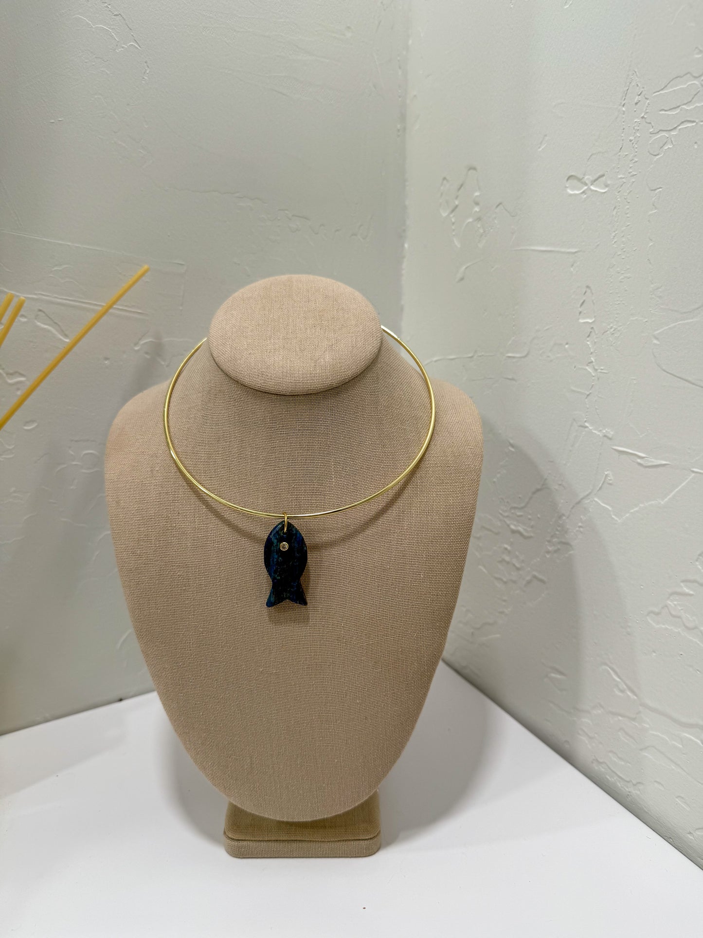 Deep Blue Fish Necklace