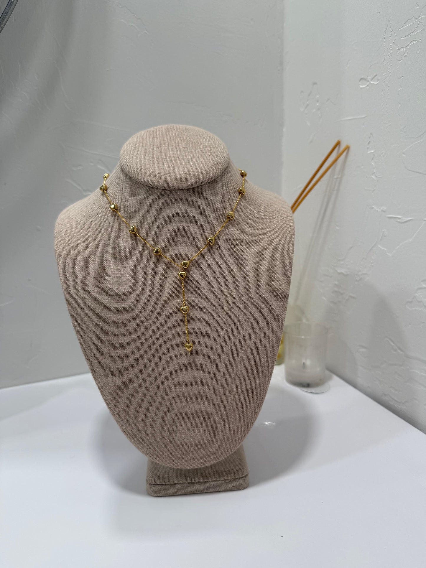 Heart drop necklace