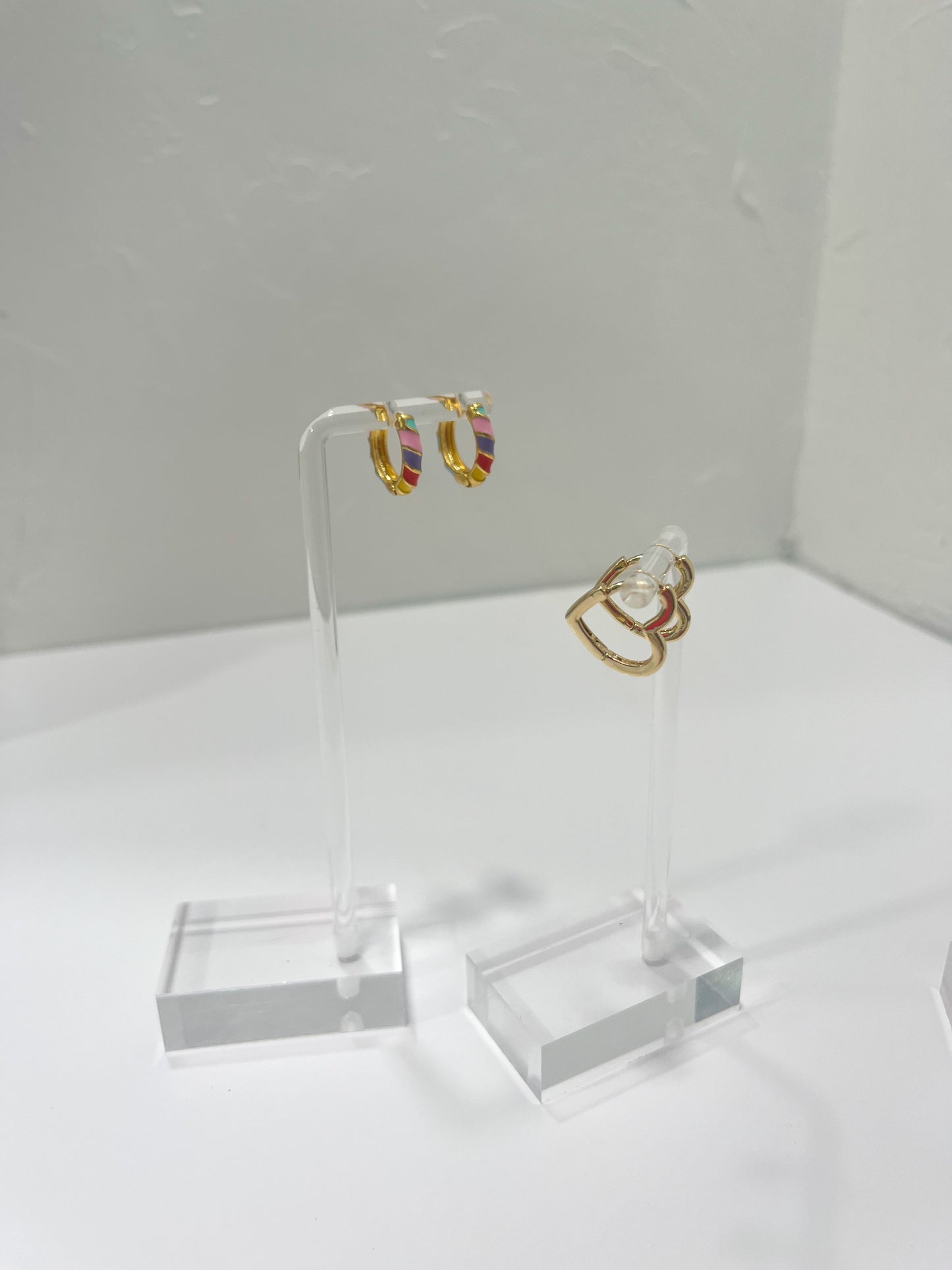 Heart huggie earrings
